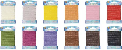 Produktbild von Aliga Dekoband mit weißem Draht, 10 mm x 3 m, Farbmix, formstabil für Geschenkverpackung, Basteln und Dekorationen