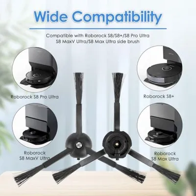 Produktbild von PromoHome® Seitenbürsten für Roborock Q5 Max+, S8 MaxV Ultra, Q5 Pro, Q8 Max+, Q Revo, Qrevo Pro, Qrevo S, Qrevo Slim, Qrevo Master, S8 Pro