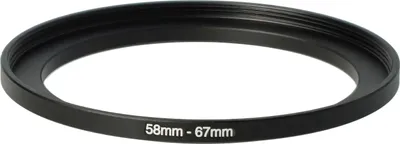 Produktbild von vhbw Step-Up-Ring Adapter 58mm - 67mm für Kamera Objektiv - Filteradapter, Metall Schwarz