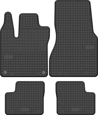Produktbild von Gummi-Fußmatten für Renault Twingo III ab 2014 (Schrägheck) – 4-tlg, Schwarz, passgenau
