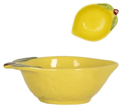 Image de Clayre & Eef Bol citron 100 ml Jaune Céramique