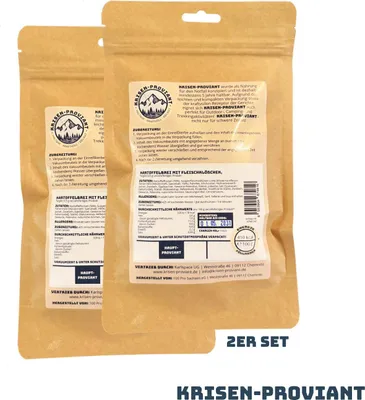 Produktbild von Krisen-Proviant - 2er-Set Kartoffelbrei mit Fleischklößen Notvorrat/Notration