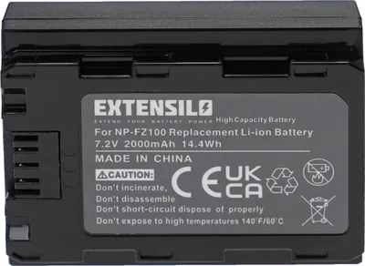 Produktbild von EXTENSILO Akku Ersatz für Sony NP-FZ100 für Kamera (2000 mAh, 7,2 V, Li-Ion)