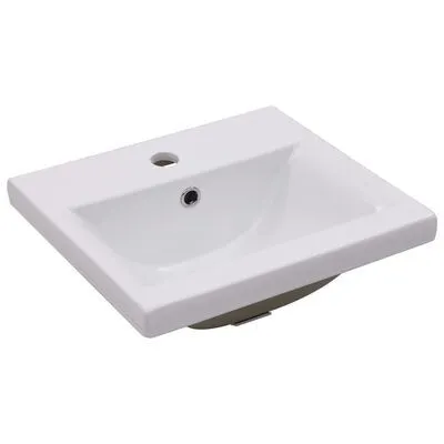 Produktbild von ZMH Einbauwaschbecken Keramik Weiß Waschbecken für Badezimmer Waschraum und Gäste-WC42x39x18 cm