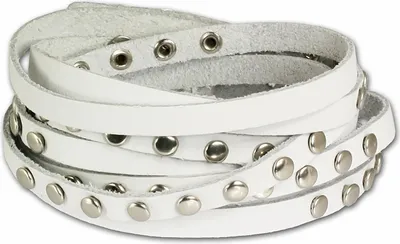 Produktbild von SilberDream Armband Leder -gegerbtes Rindsleder- weiß Damen Herren LA2250W