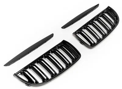 Kühlergrill Sportgrill Schwarz Doppelsteg für BMW E90 E91 ab 2005-08/2008 – Produktansicht