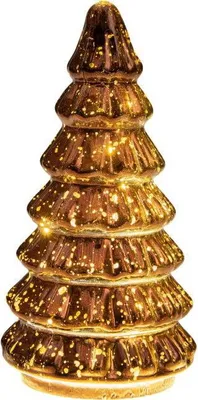 Productafbeelding van Boompje glas LED 18,5x9,5 cm brons Anna's Collection
