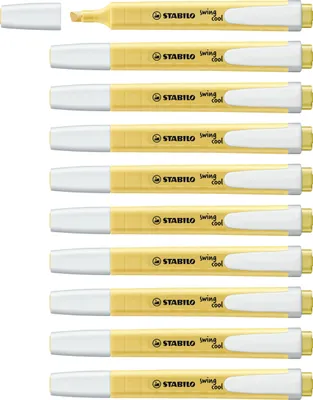 Produktbild von Textmarker - STABILO swing cool Pastel Edition - 10er Pack - pudriges Gelb