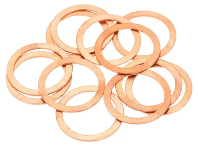 Flache Kupferdichtungen 12 Stück 25x32x1 mm metrisch