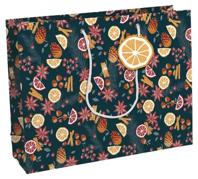 Produktbild von Clairefontaine Weihnachts-Geschenktüte "Agrumes" groß