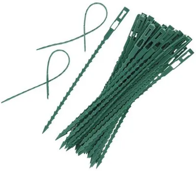 Produktbild von Pflanzenschlauch 17 cm grün, verstelbar, 50 Stück, aus Kunststoff
