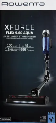 Produktbild von Rowenta RH20C7, 2-in-1-Stabstaubsauger, Beutellos, Schwarz, Blau, 0,4 l, Rechteckig, Trocken&Nass