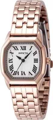 Produktbild von Invicta Wildflower 48960 Damenarmbanduhr - Quartz Uhrwerk - Edelstahl mit Silbernem Zifferblatt - 27 mm