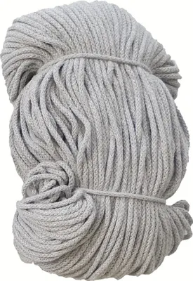Produktbild von Ø 4 mm x 100 m Baumwollkordel Kordel Baumwolle 100 % Baumwollschnur Hellgrau Ø 4 mm