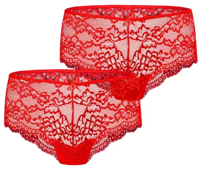 Image de Culotte pour femme Merry Style MSGAB144 (rouge, lot de 2), taille 40 (taille du fabricant : L)