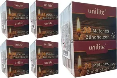Produktbild von Streichhölzer 380 Holz Zündhölzer 10 Schachteln (5 Pack)