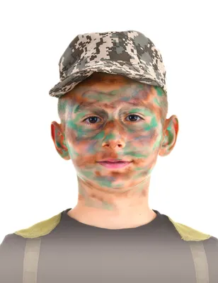 Produktbild von Militär-Schminkset für Kinder Faschingsschminke grau-braun-grün - Einheitsgröße