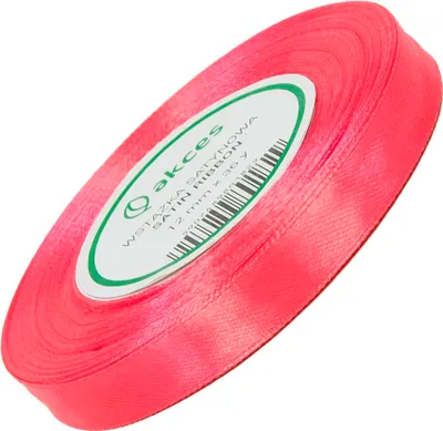 Zdjęcie produktu dla Wstążka satynowa koralowa 12mm - 32mb