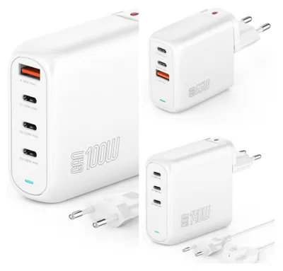 Produktbild von 4smarts Ladegert GaN Flex 65W 2 USB-C+1 USB-A. wei
