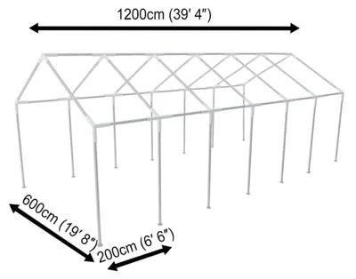 Obrázok produktu pre vidaXL Oceľový rám pre párty stan 12 x 6 m