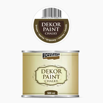 Zdjęcie produktu dla PENTART Kolor dekoracyjny kredowy, 500 ml, brązowy