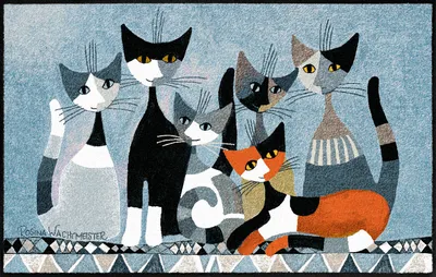 Produktbild von Fussmatte Rosina Wachtmeister Siamo in sei 75x120 cm
