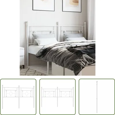 Produktbild von The Living Store Kopfteil Metall Weiß 160 cm