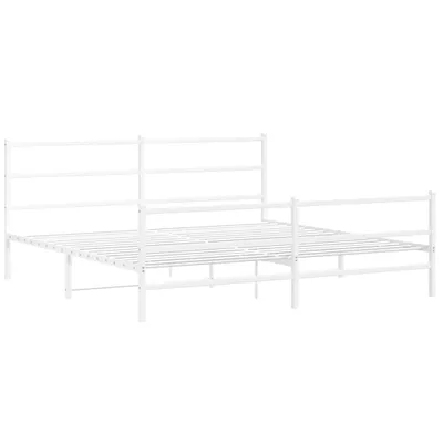 Immagine prodotto di Giroletto con Testiera e Pediera Metallo Bianco 200x200 cm