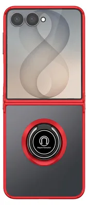 Produktbild von Avizar, Hülle für Samsung Galaxy Z Flip 8 Drehbarer Magnetring und Standfunktion, Rot
