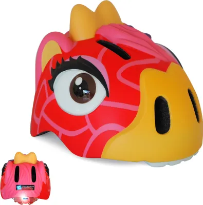 Produktbild von Fahrradhelm für Kinder | Rote Giraffe | Crazy Safety | EN1078