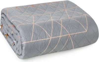 Obrázok produktu pre Eurofirany Prehoz na posteľ 200x220 cm Sivé mikrovlákno Abstraktná dekorácia