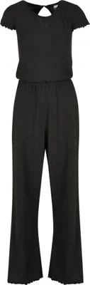 Produktbild von Urban Classics Jumpsuit Damen Ladies Rib Wid Leg Jumpsuit schwarz XS