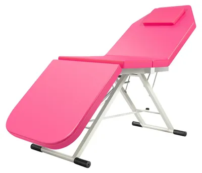 Obrázok produktu pre Sklopná masážna lavička – Prenosná – Nosnosť 200–250 kg – 182 x 60 x 60 cm – S opierkou hlavy – PVC – Ružová