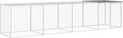 Obrázok produktu pre vidaXL Klietka pre kurčatá so strechou svetlosivá 403x98x90 cm pozinkovaná oceľ