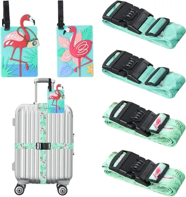Obrázok produktu pre Popruh na kufor 180 cm, 4 ks, číselný zámok, na cestovanie