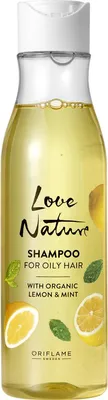 Produktbild von Oriflame Love Nature Shampoo mit Bio-Zitrone und Minze für fettiges Haar, 250 ml