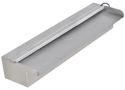 Produktbild von vidaXL Pool-Wasserfall Fontäne mit LEDs Rechteckig Edelstahl 45 cm