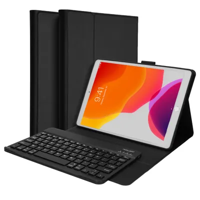 Immagine prodotto di Apple iPad 10.2 2020,Apple iPad 10.2 2019 Hülle: Libreria con tastiera Bluetooth Accezz AZERTY