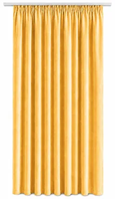 Produktbild von Vorhang Gelb Kräuselband 140x145 cm Verdunkelung Samt weich blickdicht Gardine