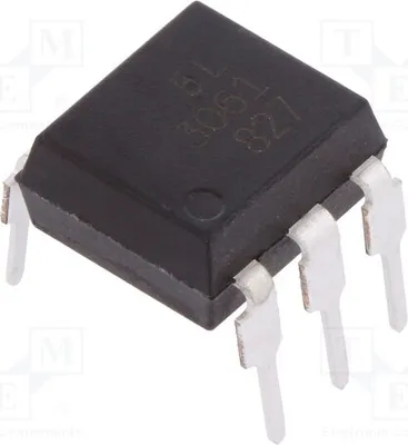 Obrázok produktu pre 1x Optotriaky: 1 kanál, DIP6, 1 kV/μs, EL3061. Optotriaky, 5 kV