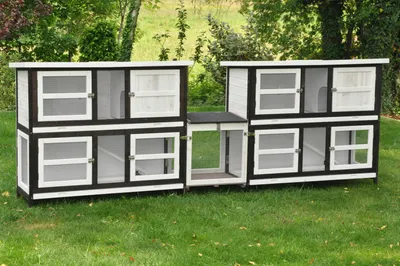 Produktbild von XXL Doppel Kleintierstall Kombi Frederik