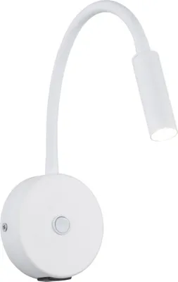 Produktbild von Wandleuchte mit Schalter Metall Flexarm H: 45 cm Weiß G9 Modern