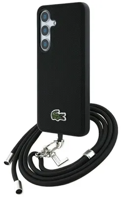 Obrázok produktu pre Puzdro Lacoste Iconic Petit Pique Strap MagSafe pre Samsung Galaxy S25, čierne