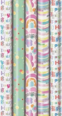 Produktbild von Sortiment Geschenkpapier Joyful Smile 25 Röllchen € 3,95 Gesamt€ 98,75 Bundle Happy Birthday