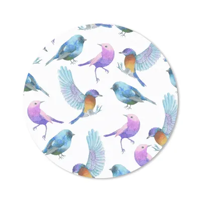 Produktbild von MuchoWow® Mauspad Mousepad Design - Mädchen - Kinder - Vögel 40x40 cm - Mousepads - Maus Mat - Pad - Mausunterlage - Schreibtisch Accessoires