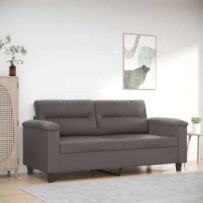 Produktbild von Cloris DesignMöbel 2-Sitzer-Sofa Grau 140 cm Kunstleder , Schlafsofas 2024 Neu