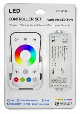 Produktbild von RGBW-LED-Steuergerät-Set mit Funkfernbedienung, 12–24 V DC – Weiß