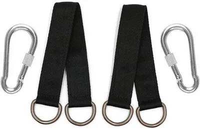 Produktbild von Famanu Hängematten Schwenkset - Robustes Aufhängesystem - Schwarz