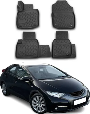 Zdjęcie produktu dla 2012-2016 Honda Civic IX dywaniki TPE czarne 4 szt.