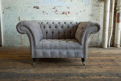 Produktbild von Chesterfield Sessel Fernseh Couch 1 Sitzer Sofa Textil Stoff Couchen Polster 147